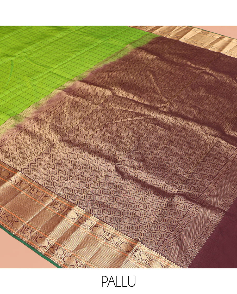Ally Green Vasundhara Silk Saree