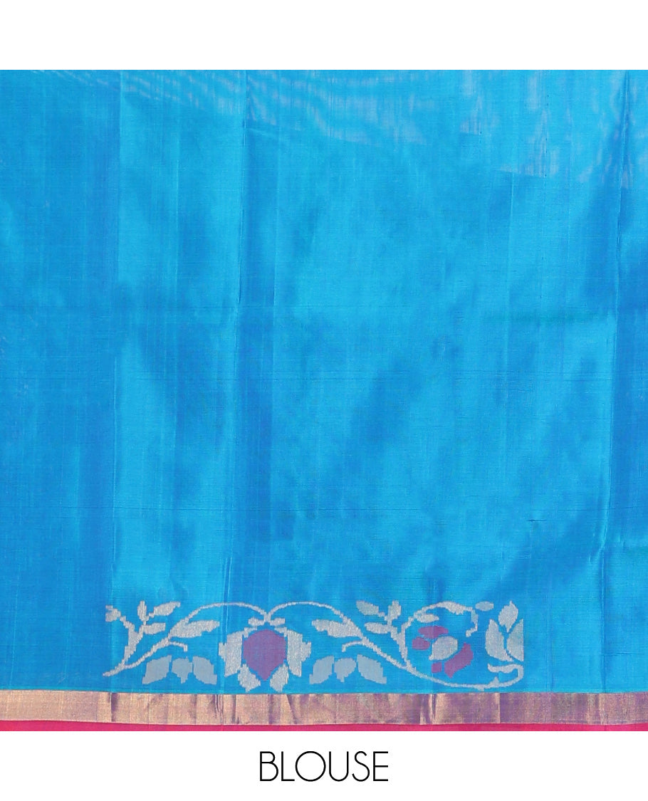 Blue Butta Uppada Silk Saree