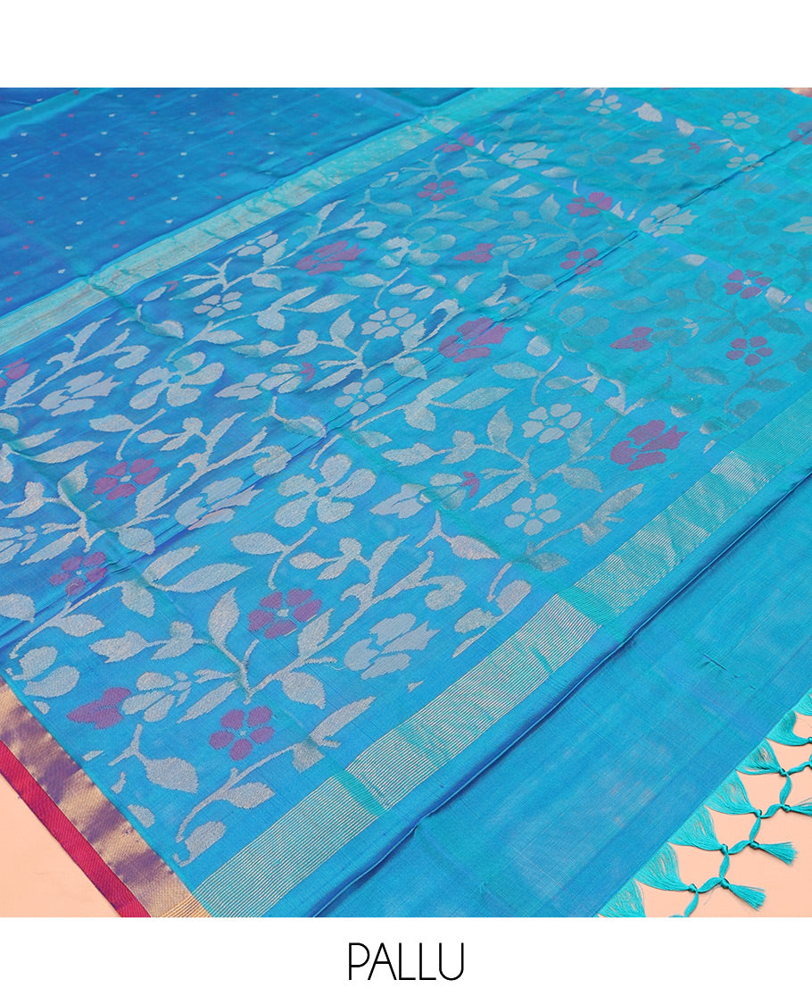 Blue Butta Uppada Silk Saree