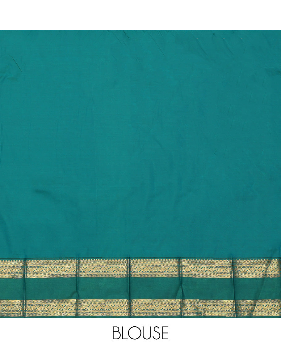 Green Rettai Pattu Border Budget Silk Saree