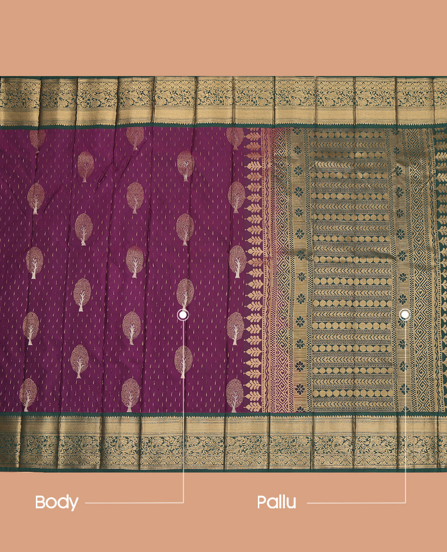 Purple Budget Silk Saree