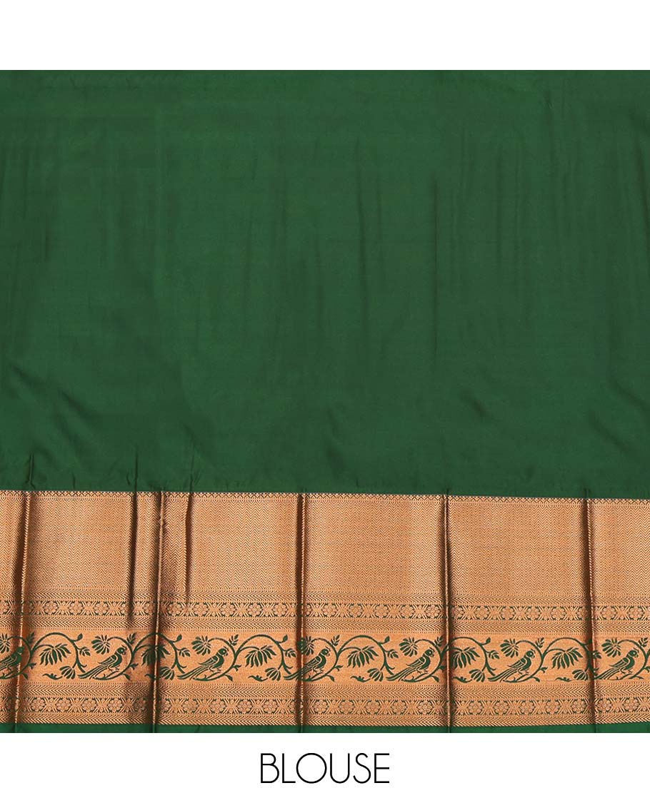 Purple Budget Silk Saree, Elevated with Floral Jacquard Design, Complemented by Contrast Traditional Zari Border, a Jaal Pallu and a Contrast Blouse