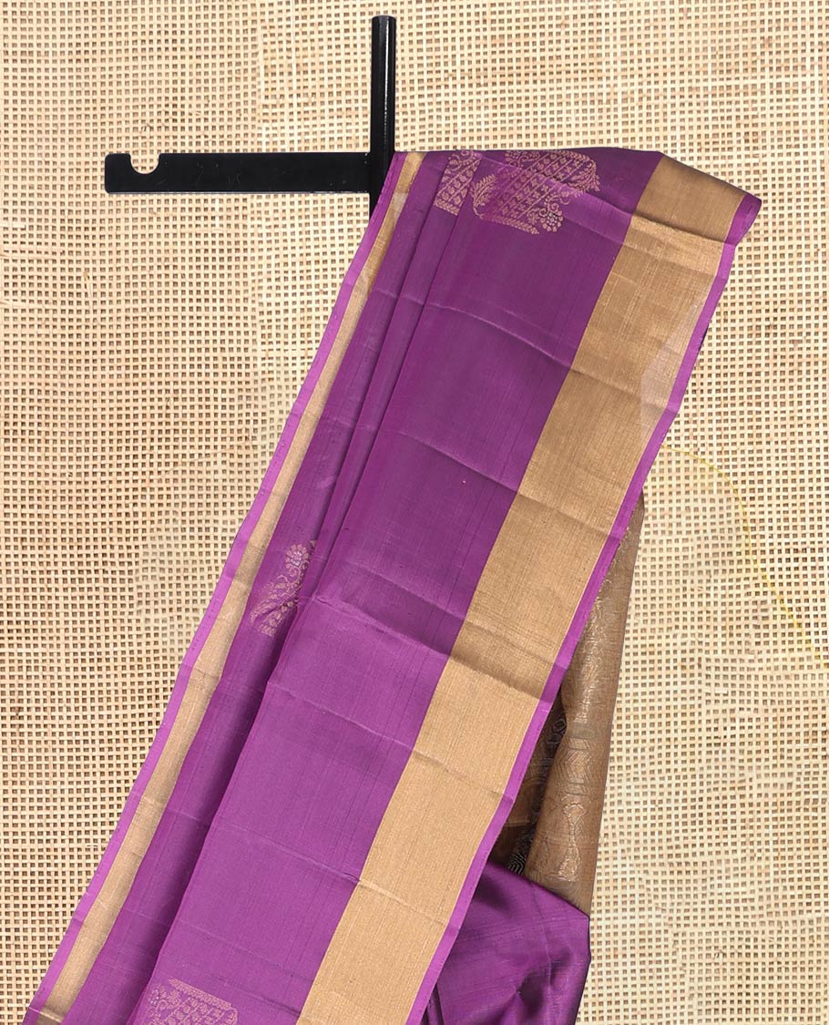 Purple Mayuri Lite Silk Mix Saree