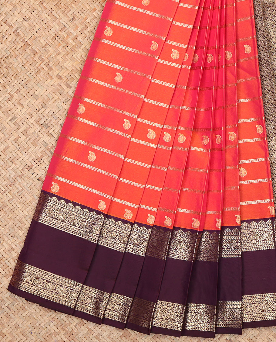 Orange Budget Silk Saree