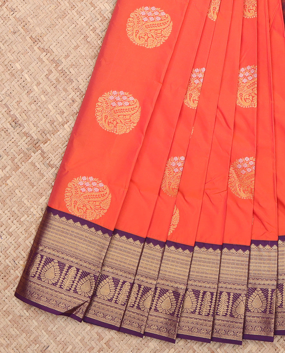 Orange Budget Silk Saree