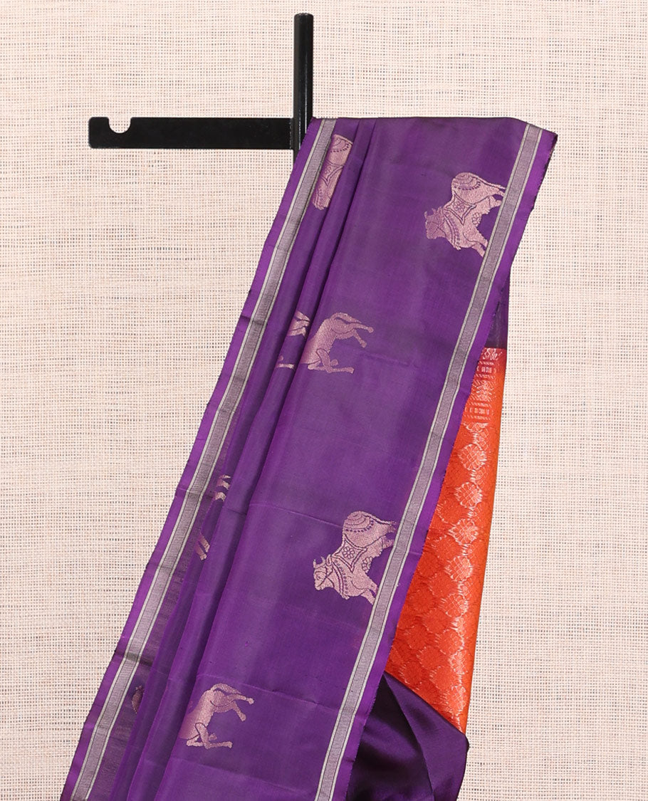 Dark Violet Mayuri Soft Silk Saree