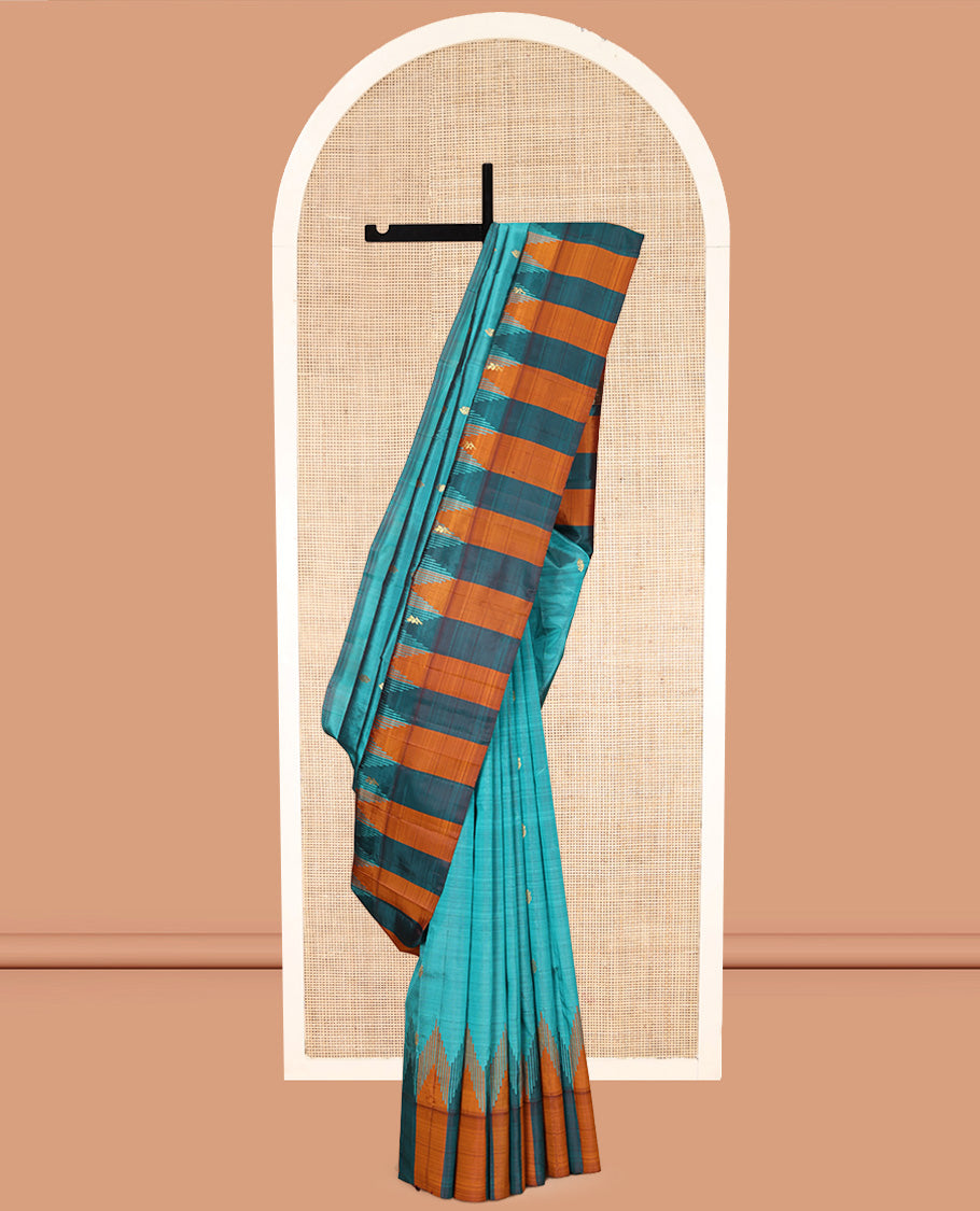 Blue Kanchipuram Silk Saree