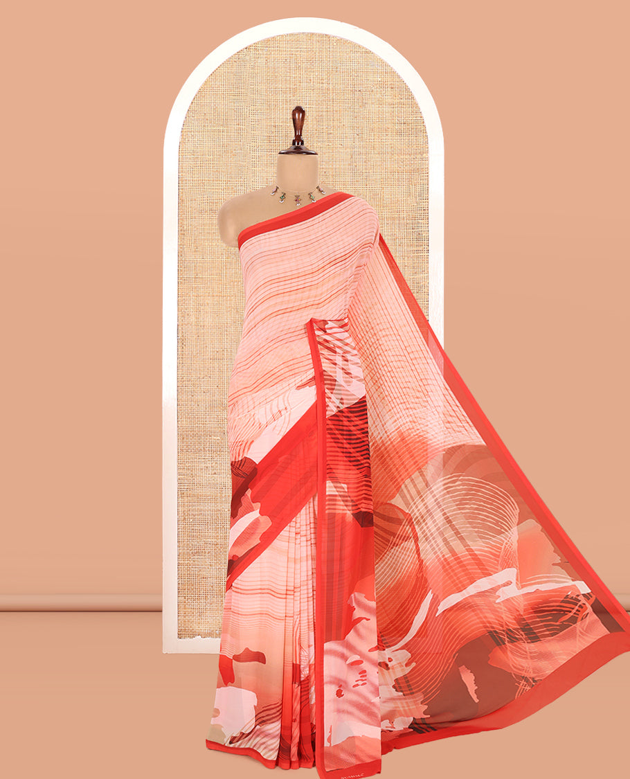 Red Georgette Saree