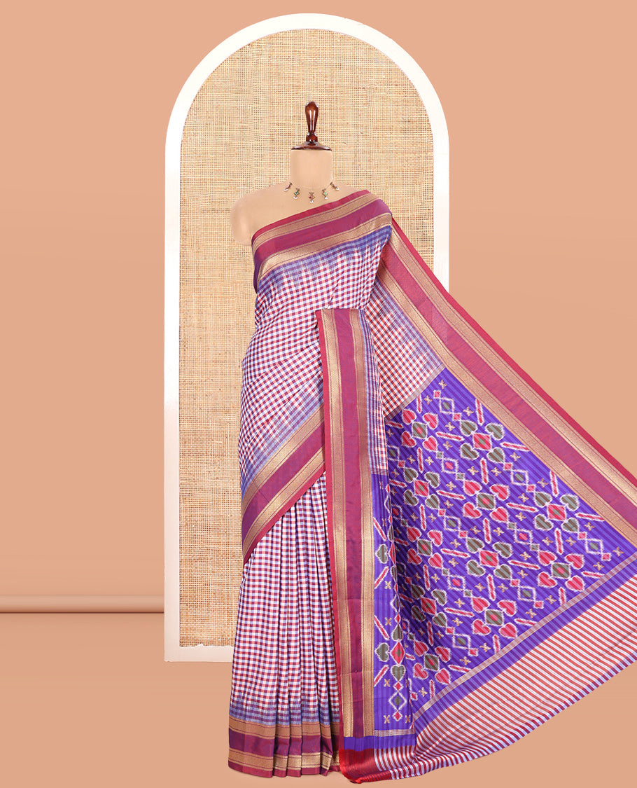 Rust Chettinad-Style Soft Silk Saree