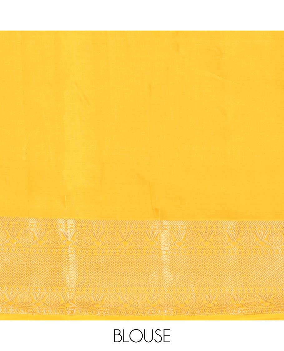 Pink zari buttas Vasundhara silk mix saree, contrast border of banaras, vanki and kodi visiry, and intricate pallu