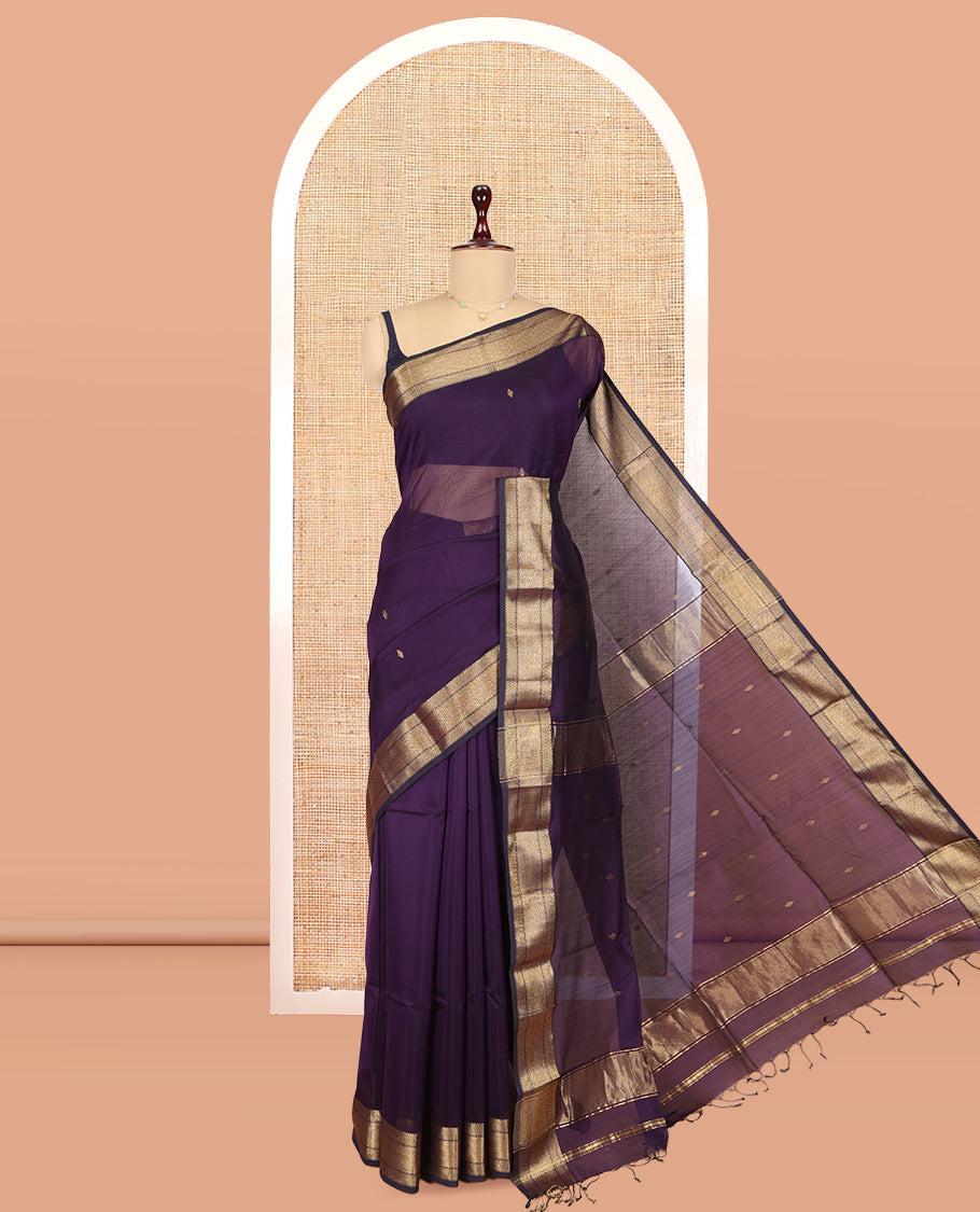 Violet Maheshwari Cotton Saree