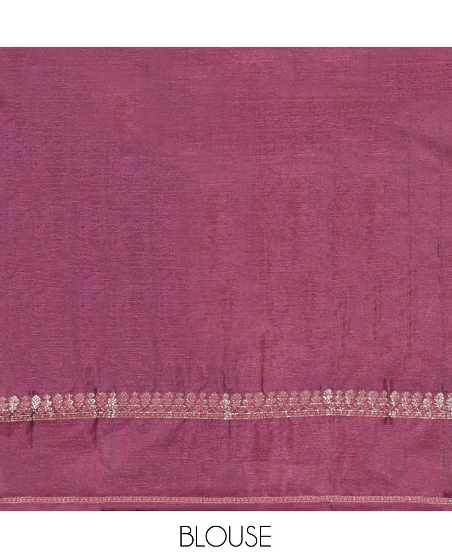Brown Tussar Silk Saree Features Zari Buttas, a Zari Border, Intricately Designed Pallu, and a Matching Blouse