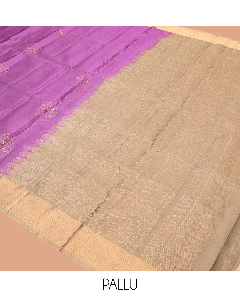 Purple Mayuri Lite Silk Mix Saree