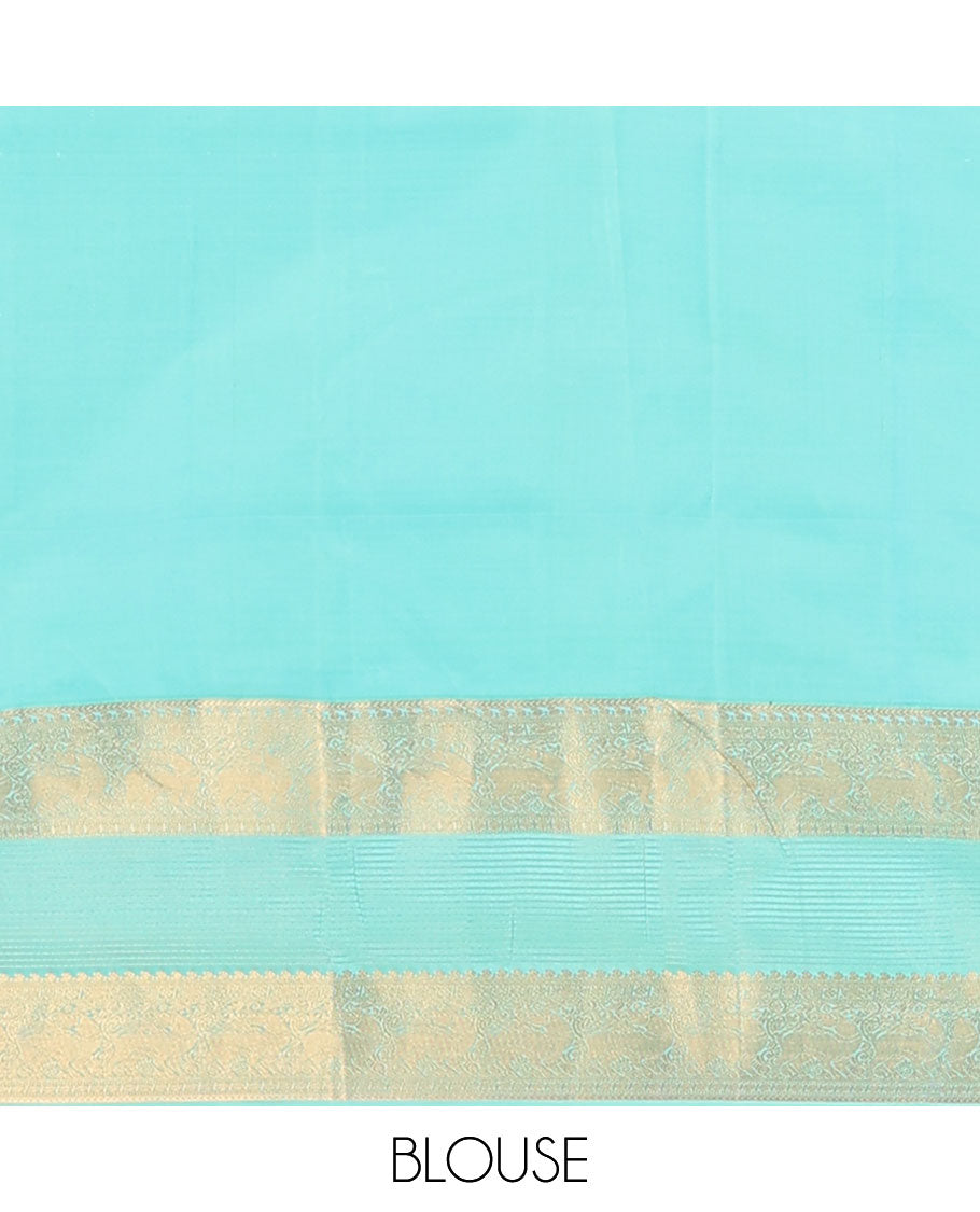 Violet striped vasundhara elite silk saree with self Contrast intricate zari design border & striped, floral design pallu