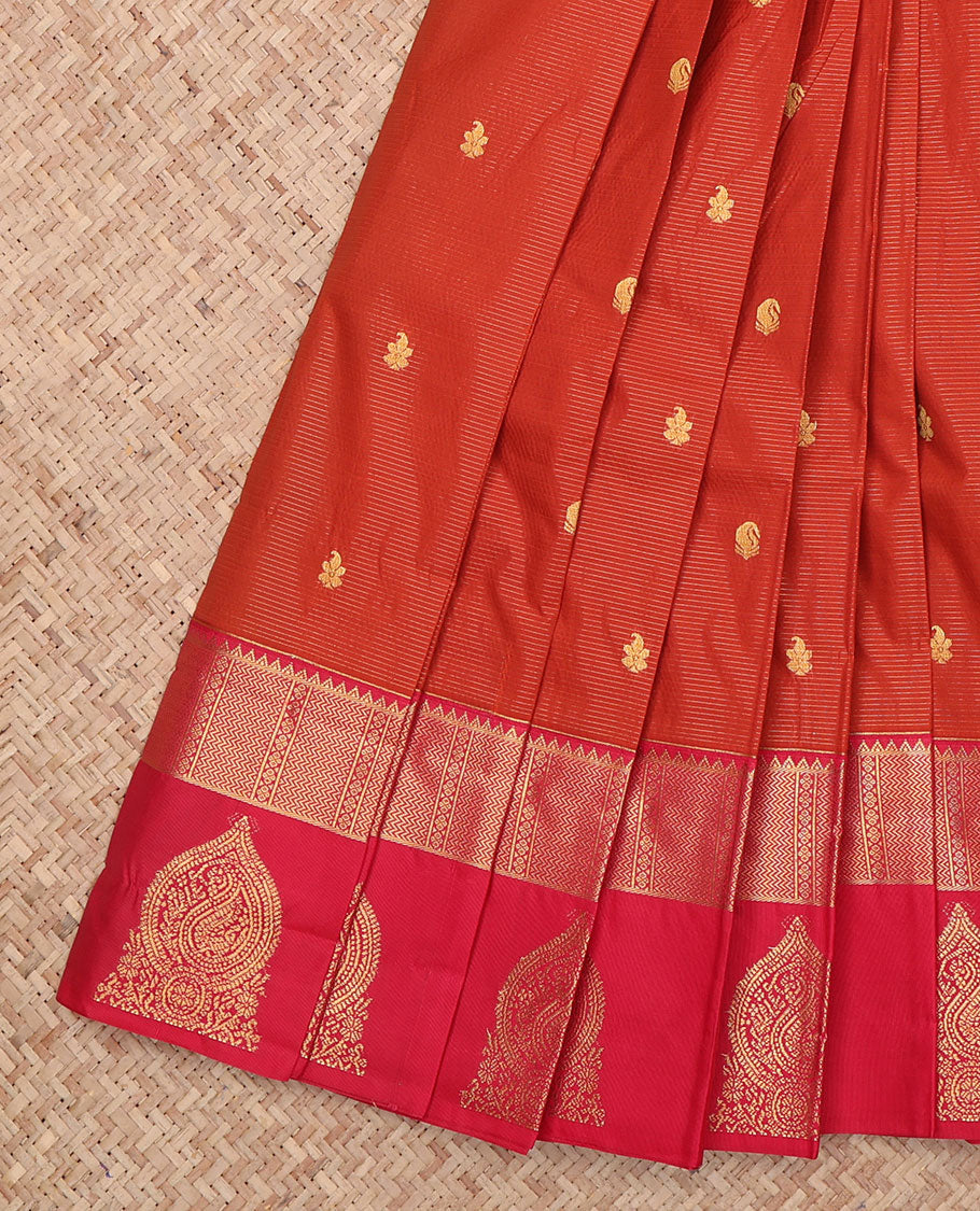 Rust Traditional Budget Silk Saree