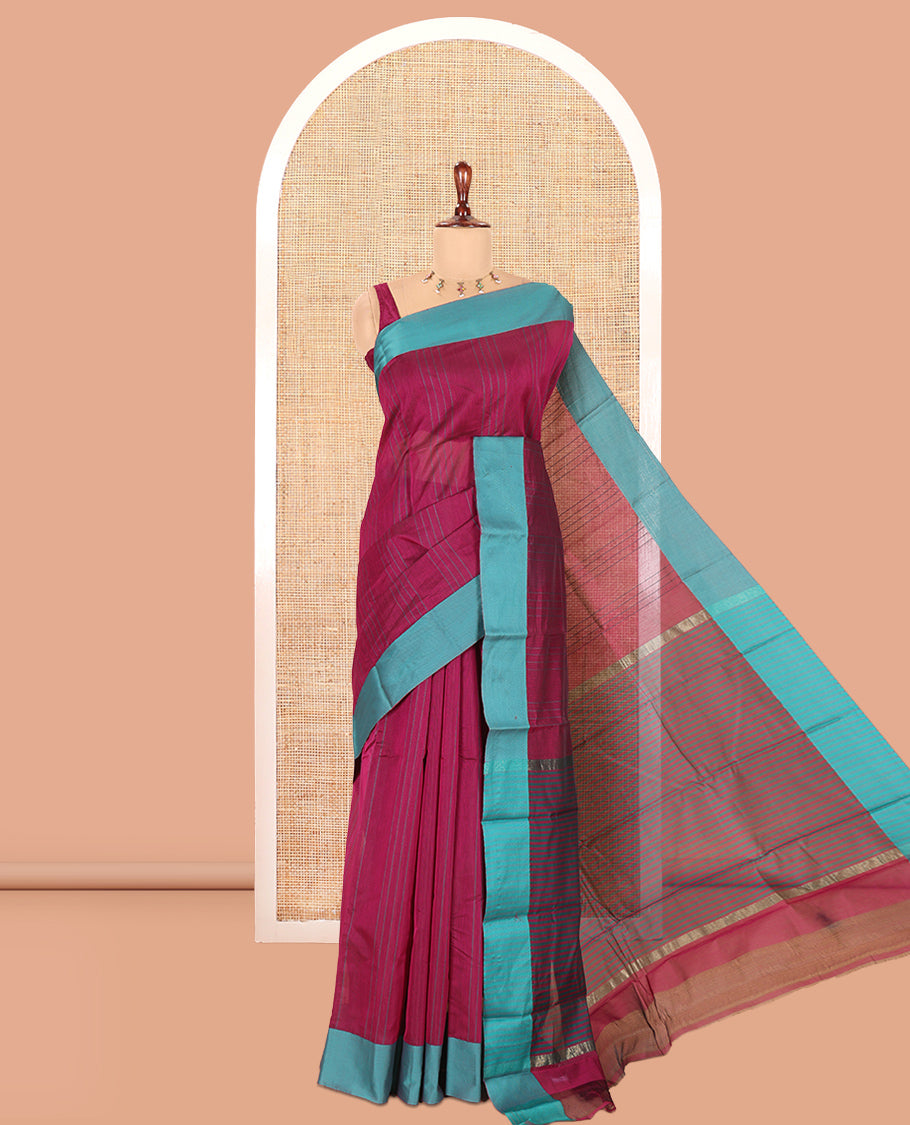 Purple Semi-Silk Cotton Saree