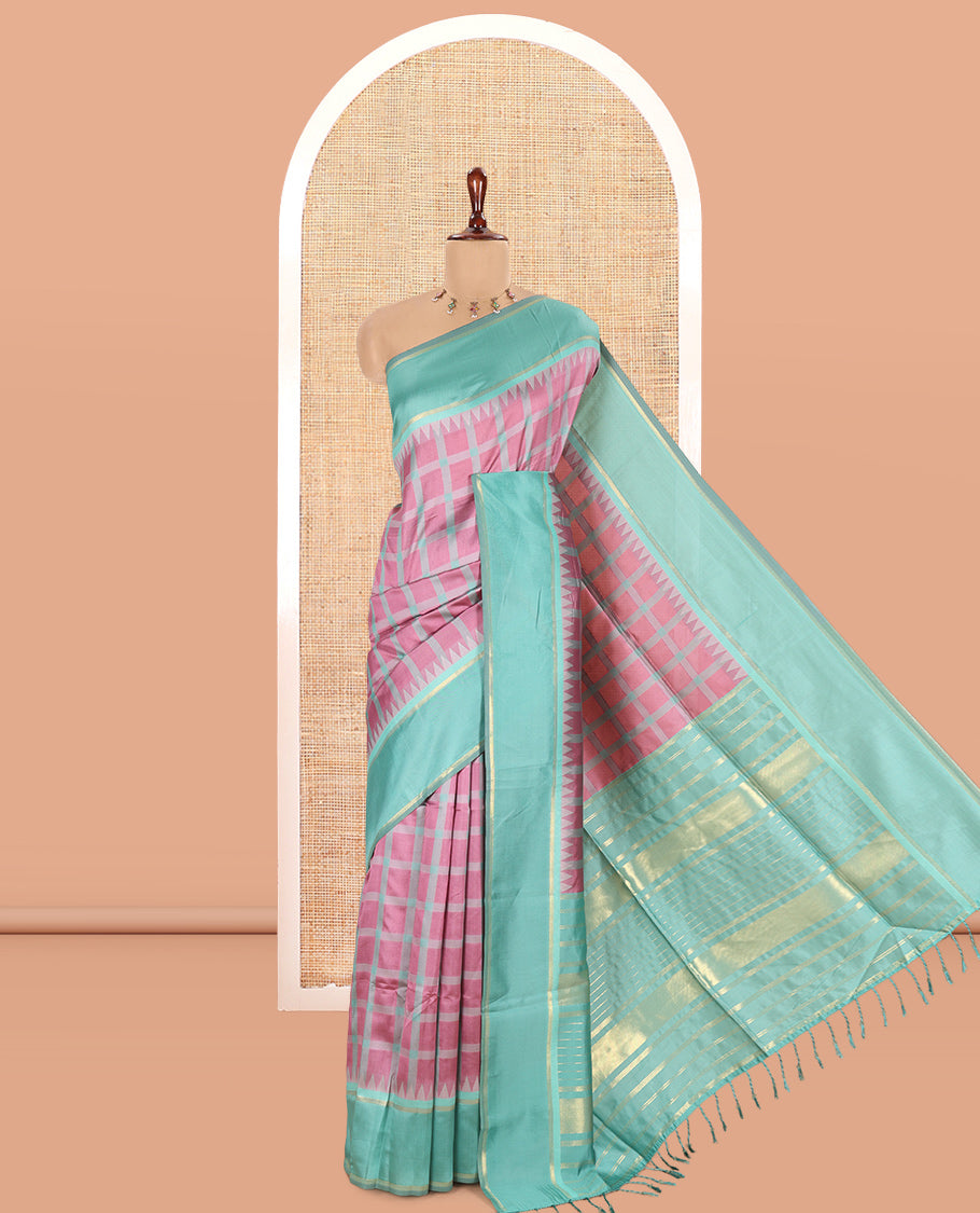 Onion Pink Elite Soft Silk Saree