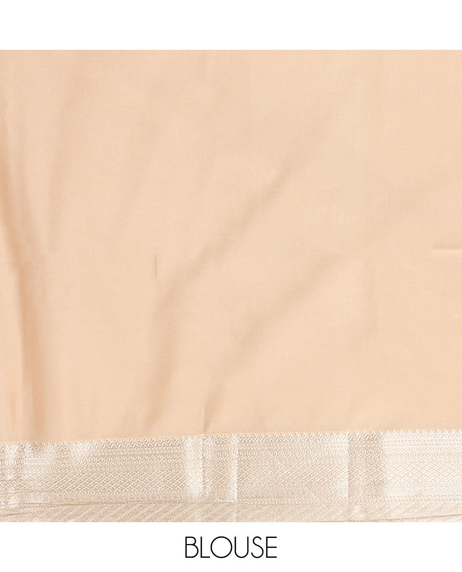 Green zari design soft silk saree, contrast traditional zari design border, and jaal design pallu