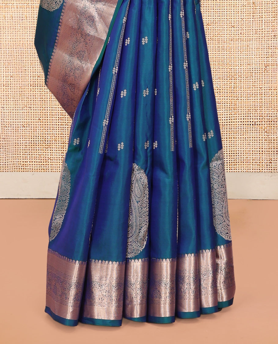 Peacock Green Vasundhara Silk Saree