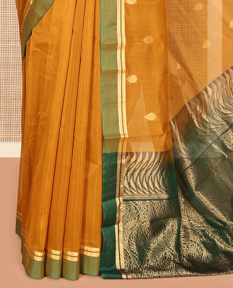 Mustard Silk Cotton Saree