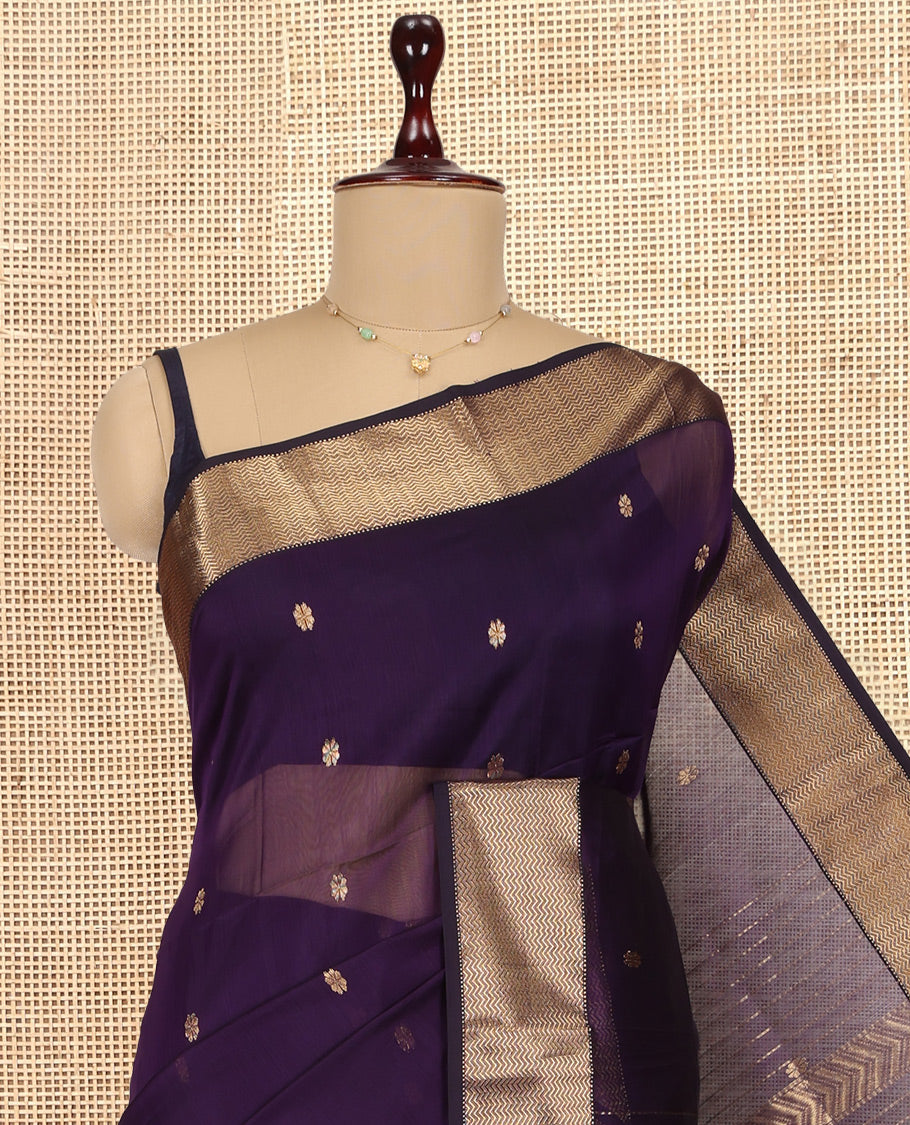 Violet Maheshwari Cotton Saree