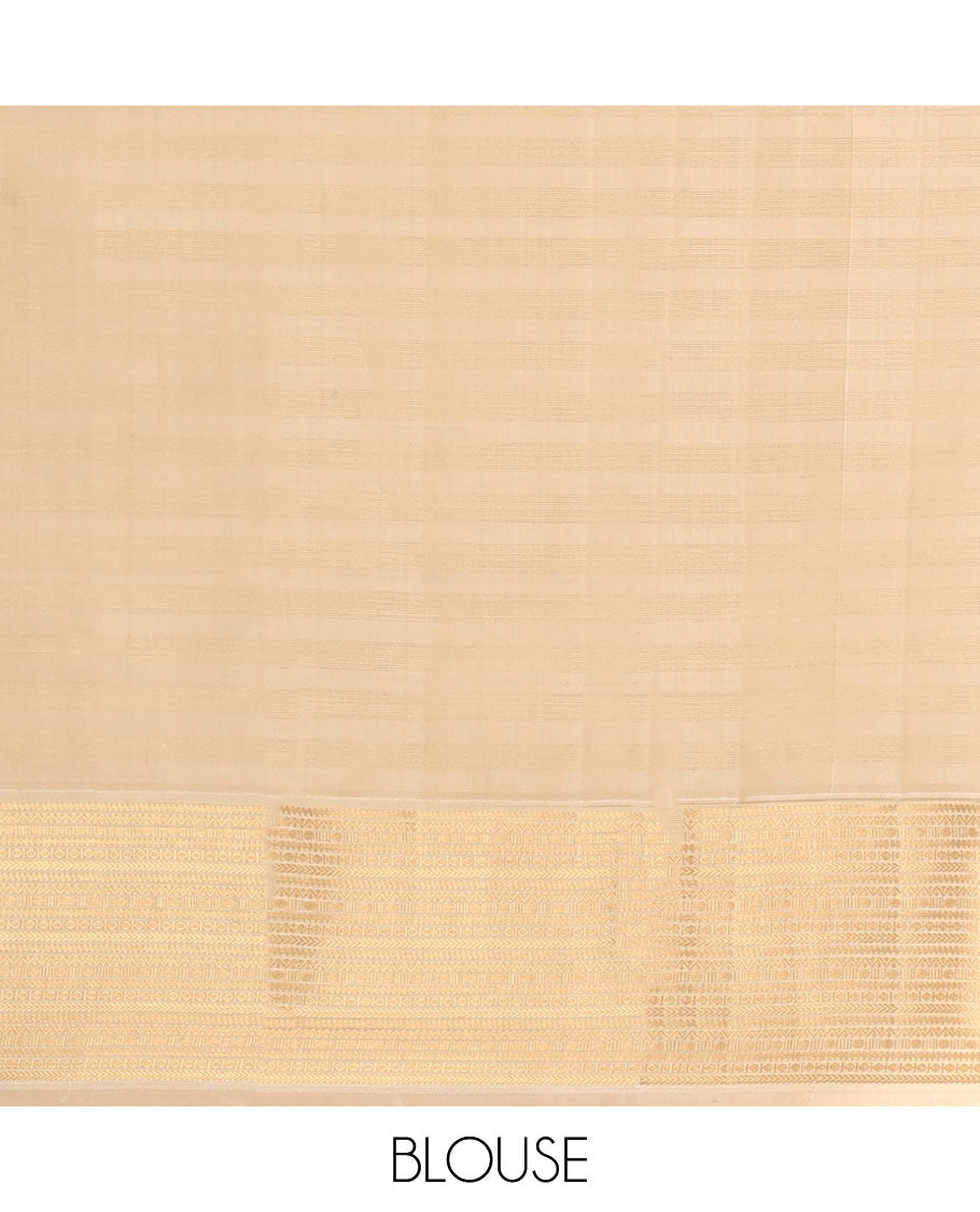 Green striped vasundhara elite silk saree with zari design & intricate zari design pallu