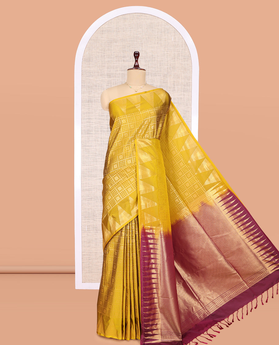 Yellow Budget Silk Saree