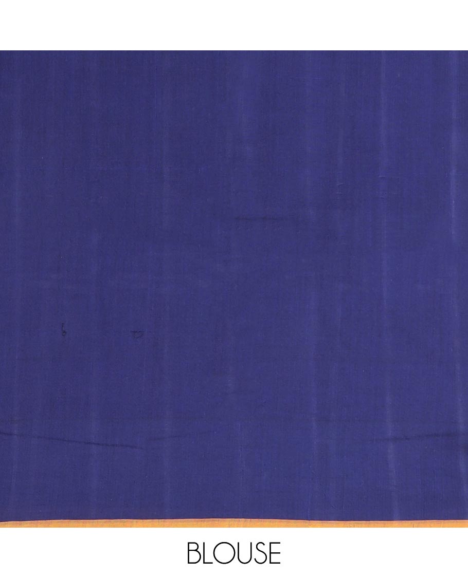 Red geometric design Ikkat cotton saree with contrast plain border & striped and geometric design pallu