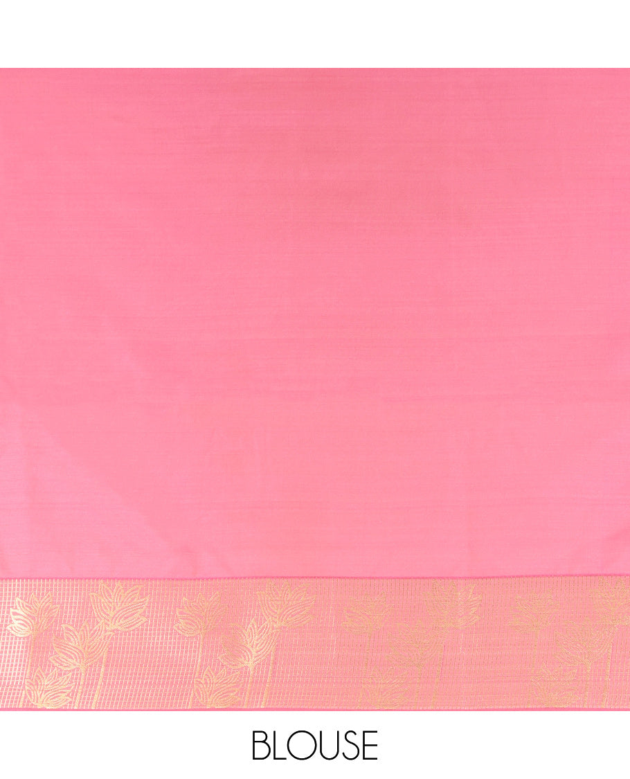 Sandal Floral Design Budget Silk Saree