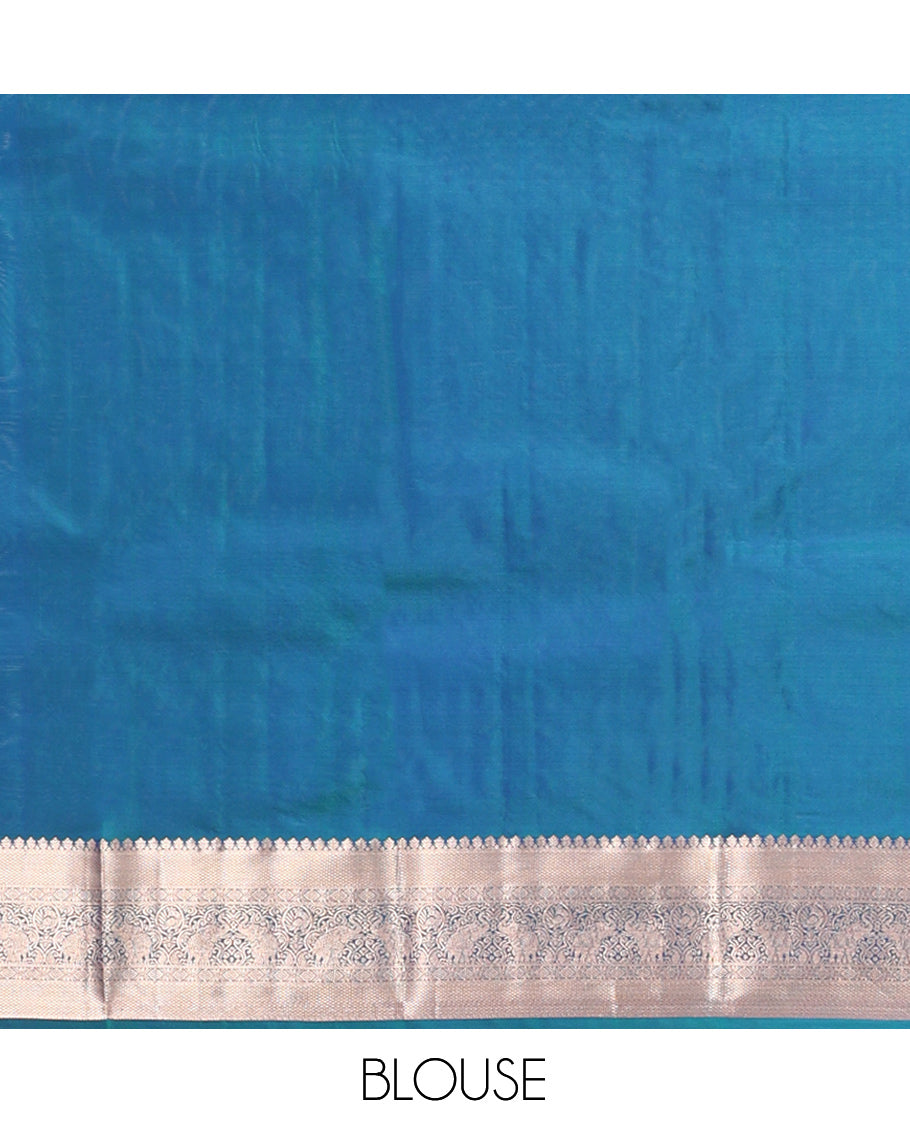 Peacock Green Vasundhara Silk Saree