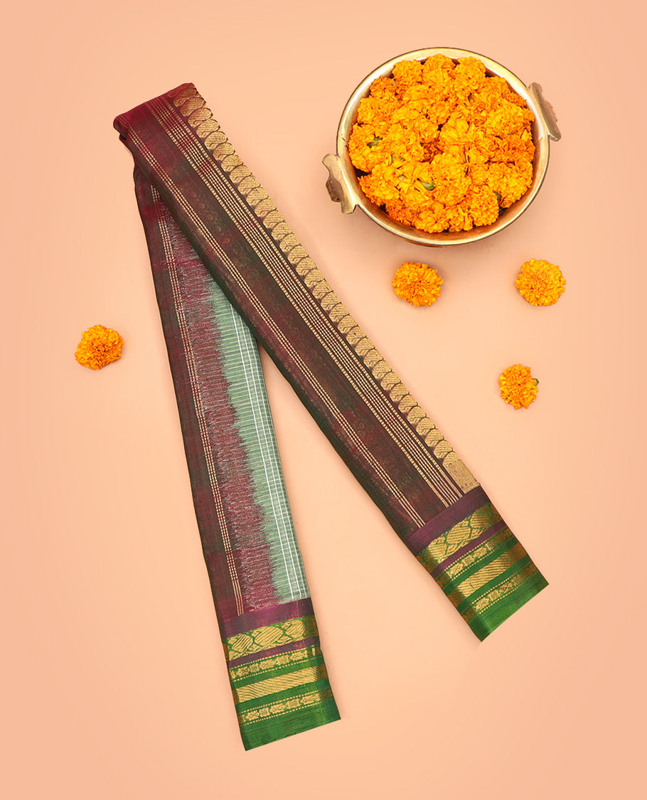 Green Gadwal Cotton Saree