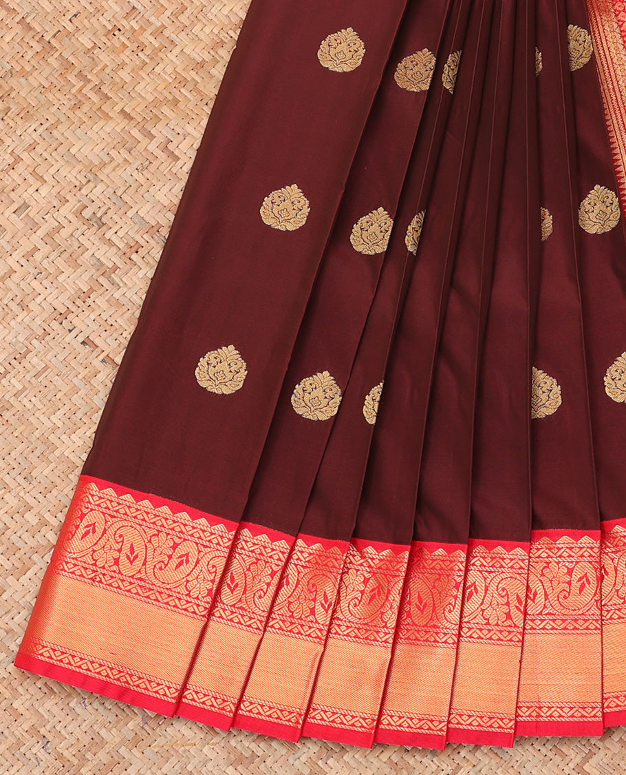 Maroon Budget Silk Saree