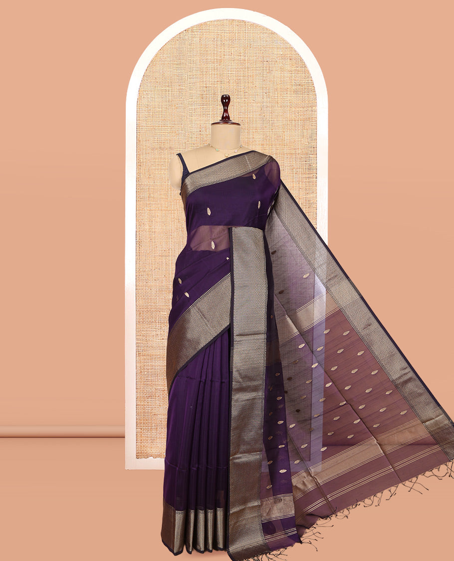 Violet Maheshwari Cotton Saree