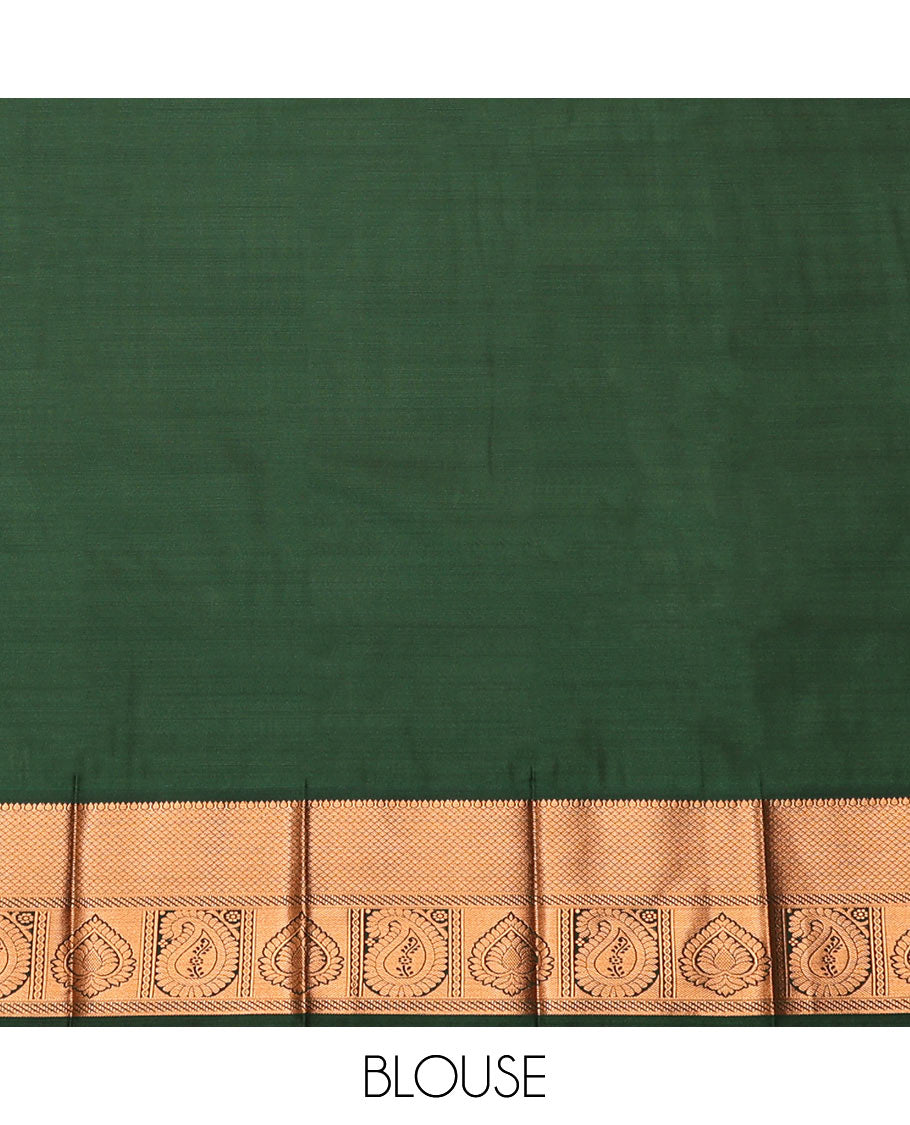 Rani Pink Budget Silk Saree, Elevated with Jacquard Design, Contrast Traditional Zari Border, Grand Pallu, and a Contrast Blouse
