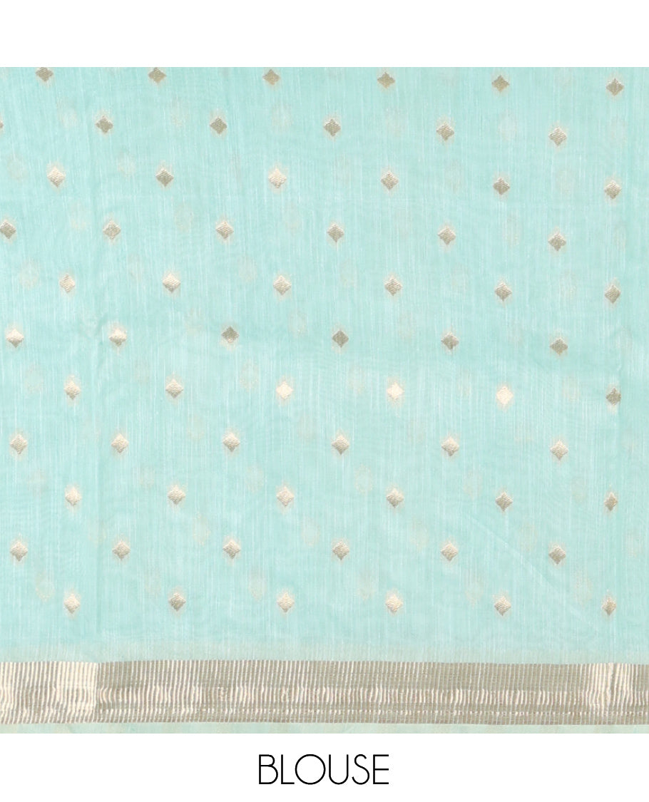 Sea Green Linen Saree