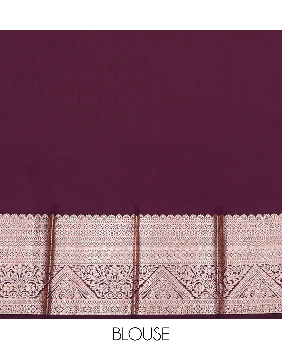 Blue Budget Silk Saree, Crafted with Zari Buttas, Complemented by a Contrast Traditional Zari Border, Grand Pallu, and a Contrast Blouse