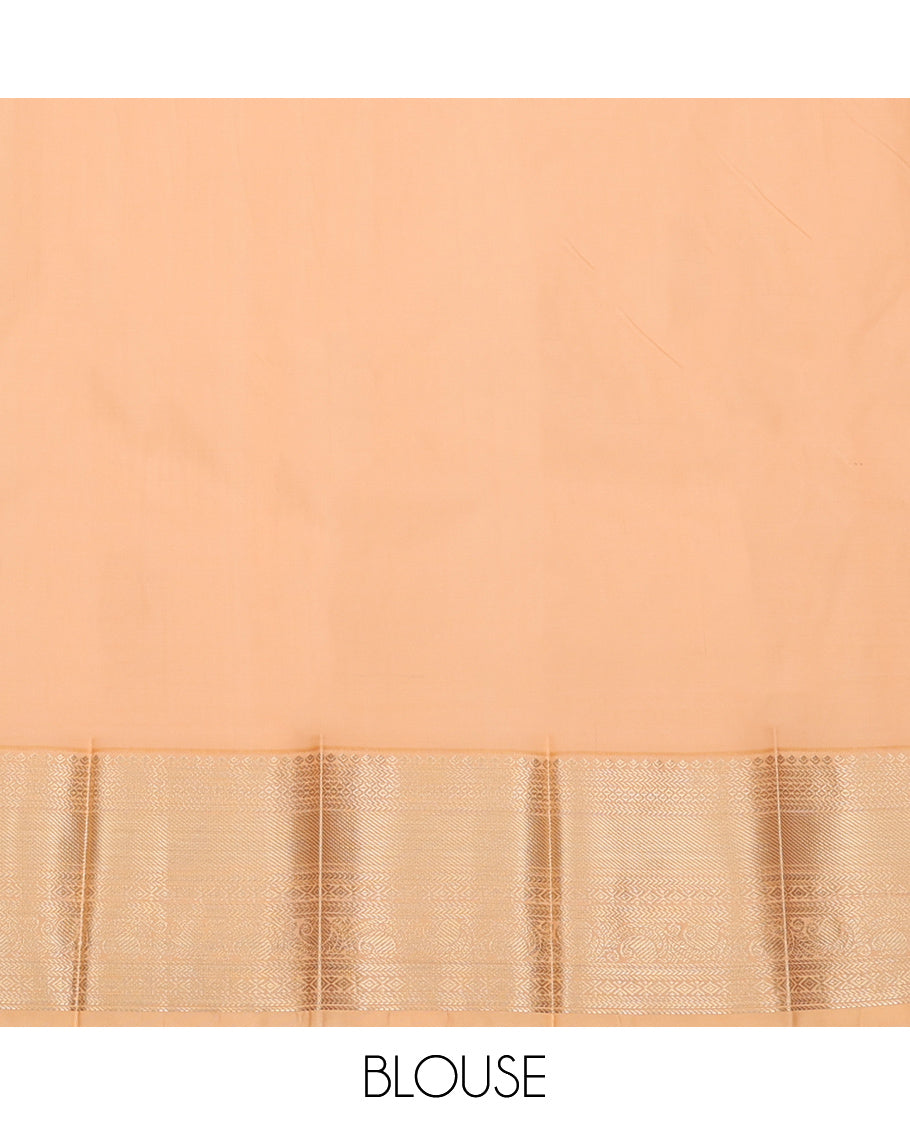 Pink Budget Silk Saree, Beautifully Bedecked with Zari Buttas, Complemented by a Contrast Traditional Zari Design Border, Grand Pallu, and a Contrast Blouse