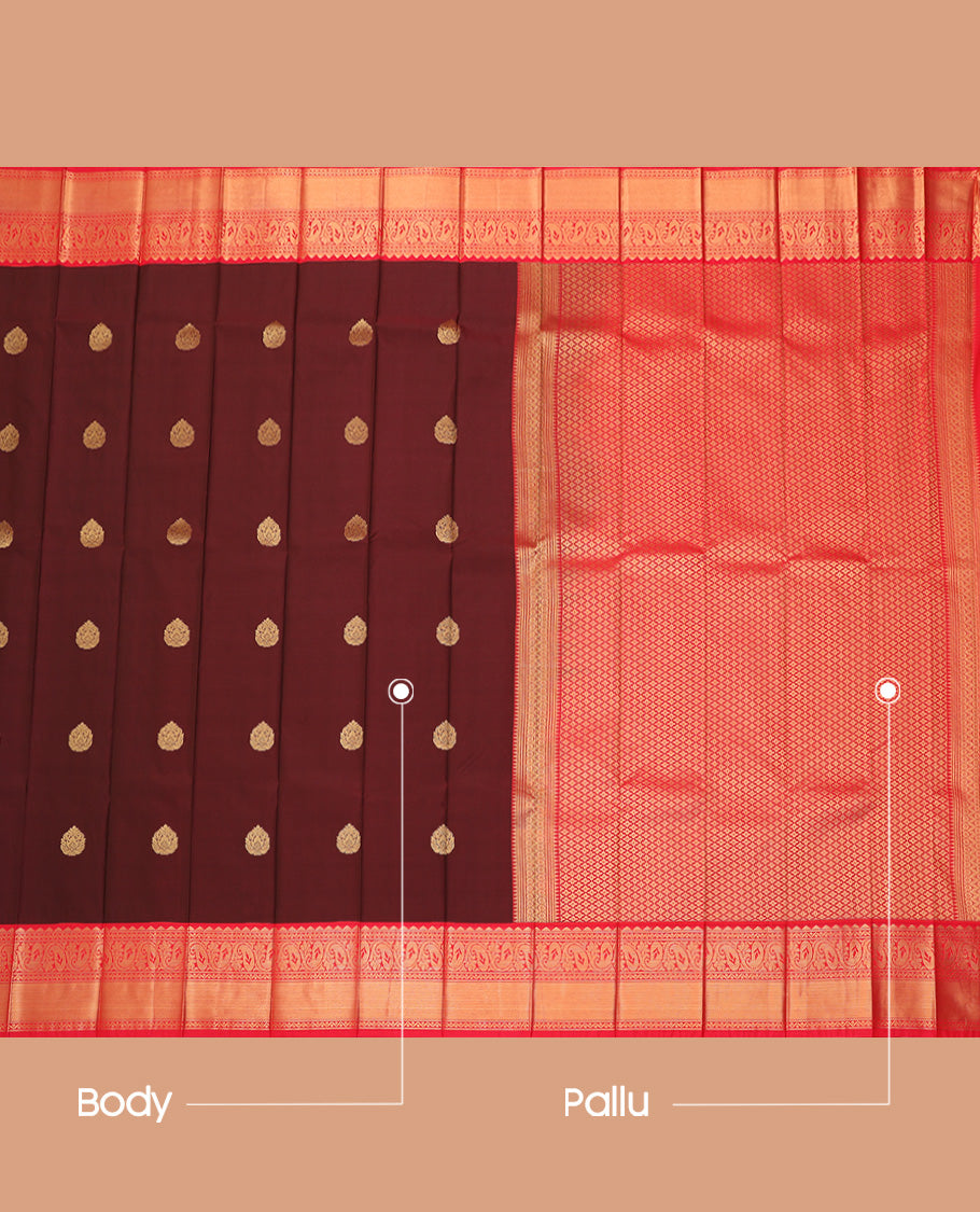 Maroon Budget Silk Saree