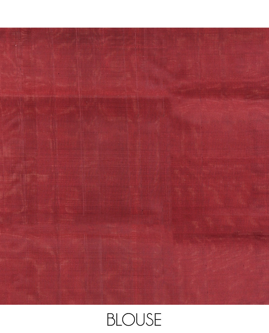 Yellow Mayuri Lite Silk Mix Saree, Adorned with Zari Buttas on Its Body, Complemented by a Contrast Border of Unique Designs, Geometric Patterns Pallu, and Paired with a Contrast Blouse