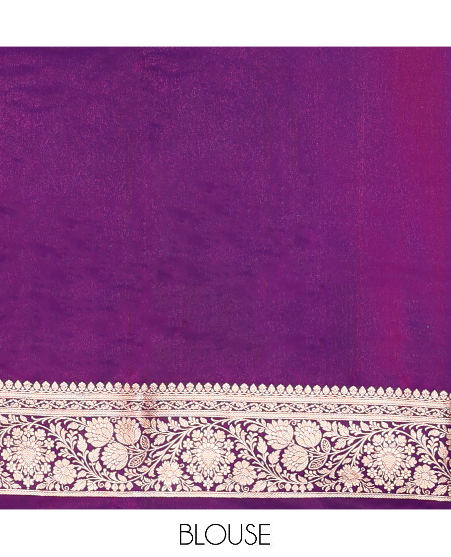 Purple Banaras Nylon Saree