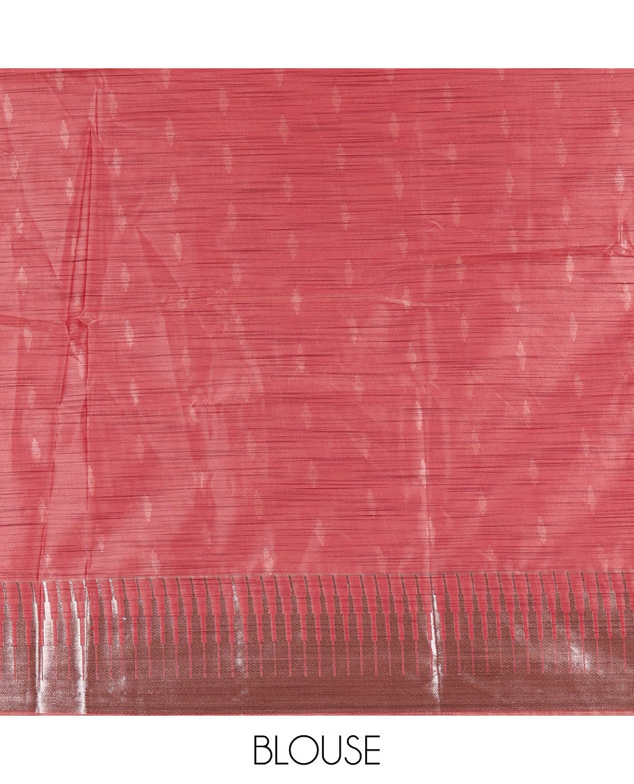 Rama zari buttas woven Luxury soft silk saree, temple zari border, contrast pallu of intricate zari designs, and zari design blouse