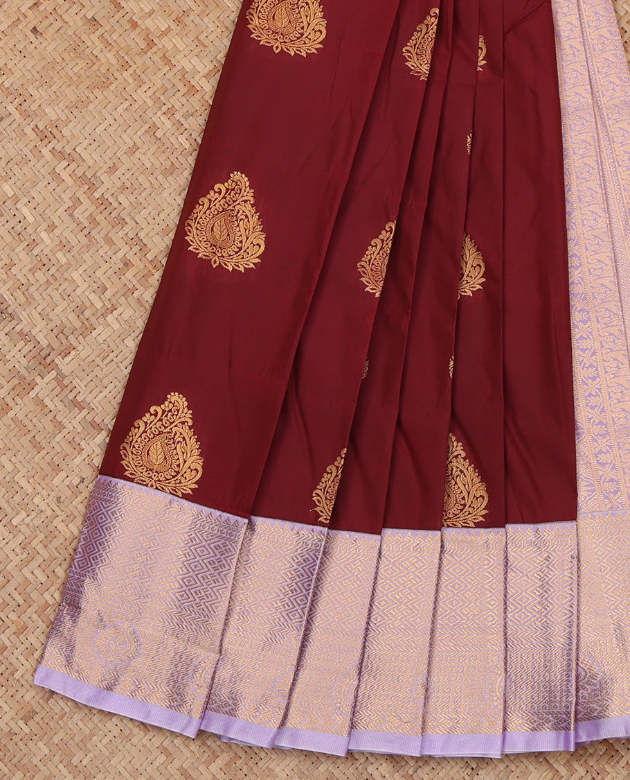 Maroon Budget Silk Saree