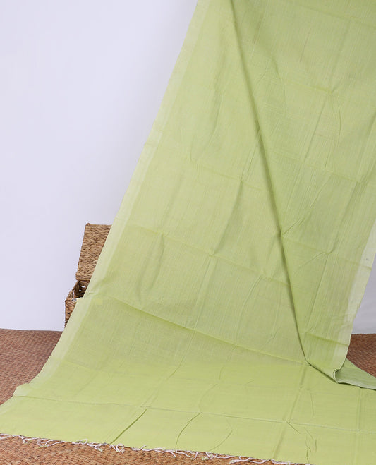 Borderless Multi colour checked design khadi cotton saree with striped design pallu