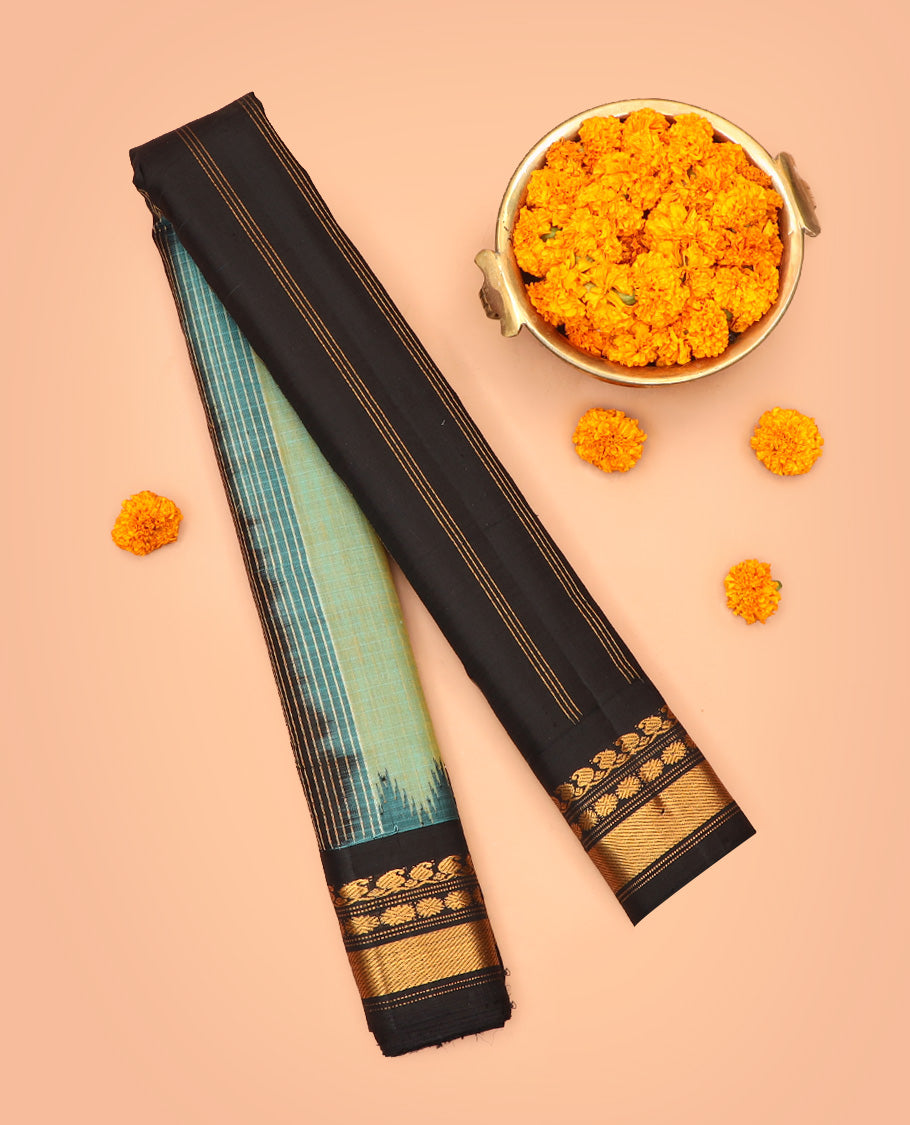 Blue Gadwal Silk Saree