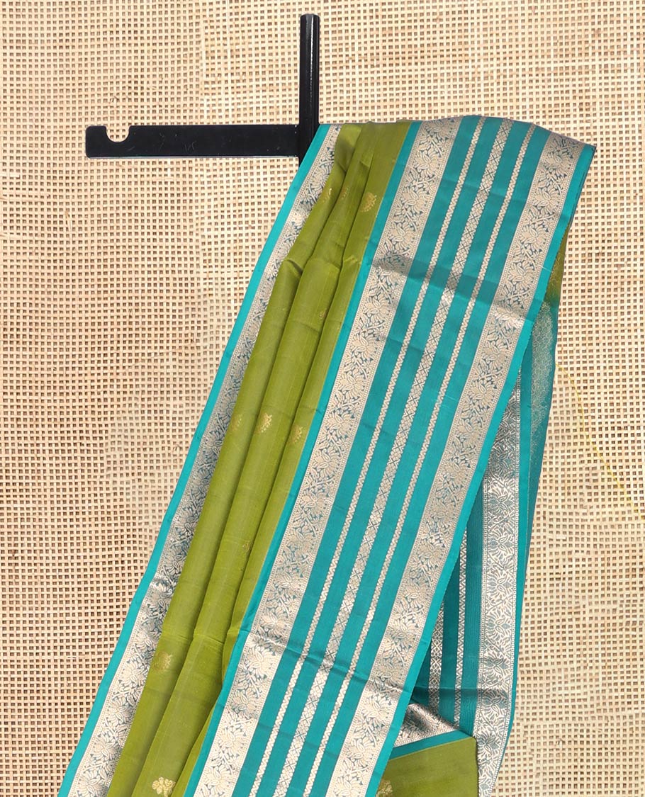 Green Mayuri Lite Silk Mix Saree