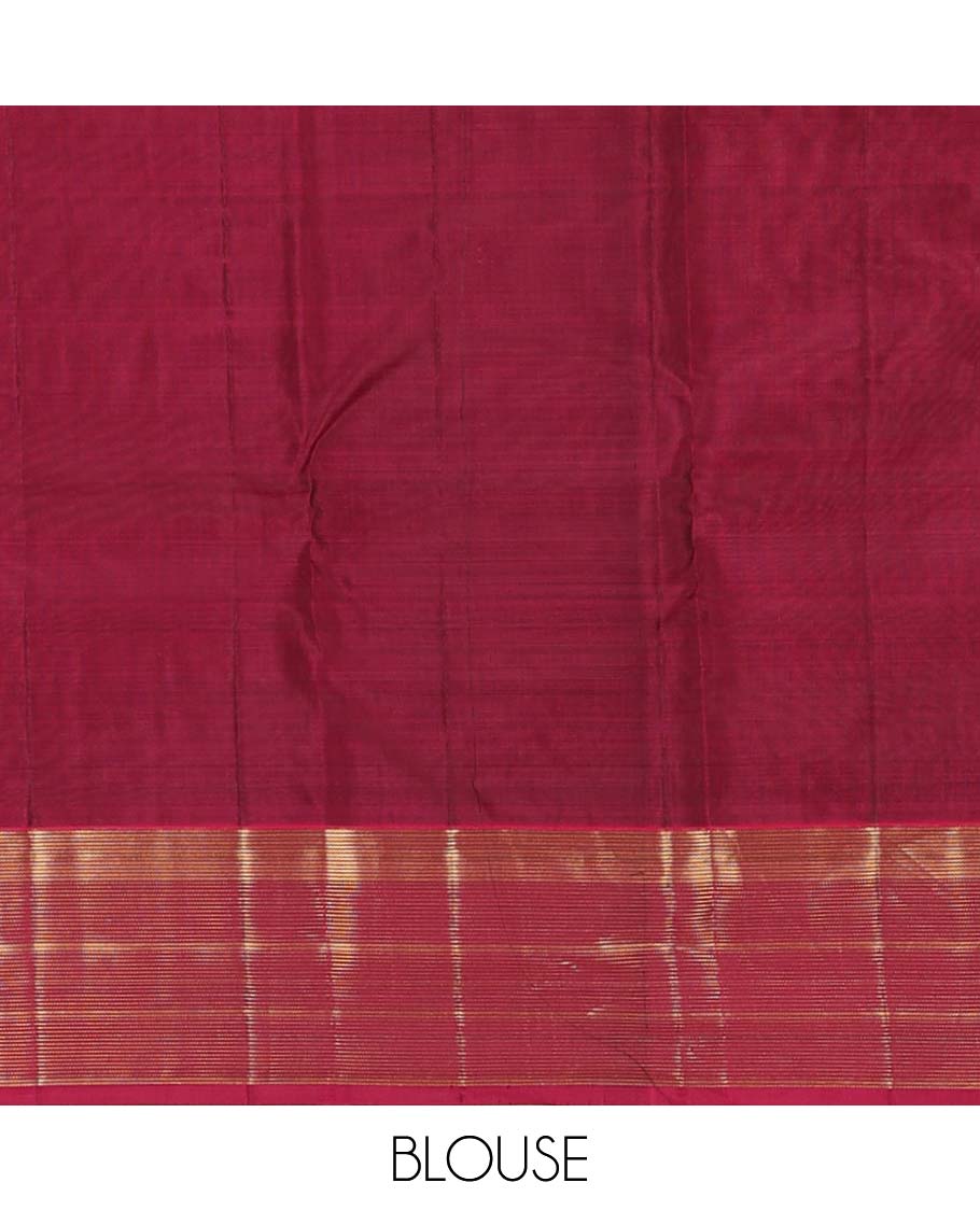 Green zari buttas and manga buttas Vasundhara silk mix saree, contrast zari striped border, and jaal pallu