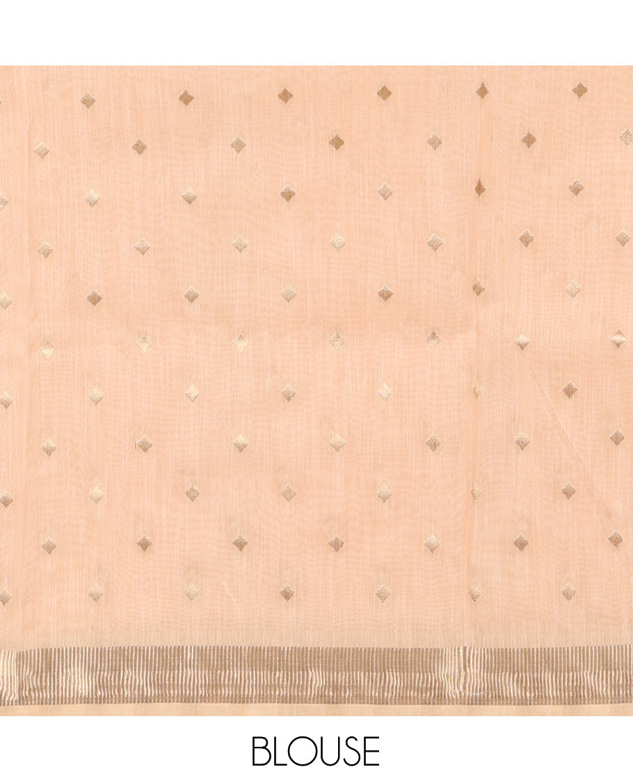Light Sandal Linen Saree