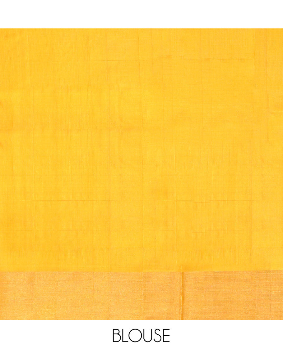 Rani Pink Uppada Silk Saree, Decorated with Zari Buttas All Over Its Body, Complemented by a Contrast Plain Border, Pallu Features Peacock Designs, and Paired with a Contrast Blouse