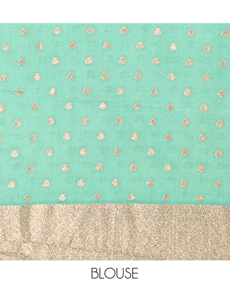 Green Fancy Crepe Saree