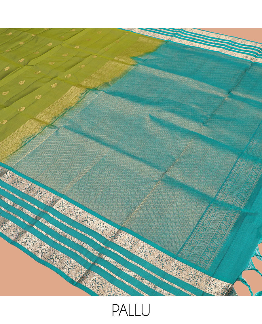 Green Mayuri Lite Silk Mix Saree